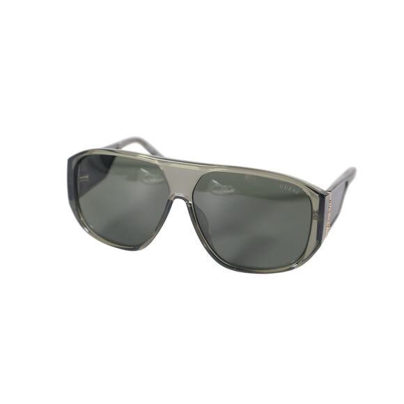 GUESS Oversized Aviator Shield Sunglasses - Green Transparent Grey Lens - NWT main image 7